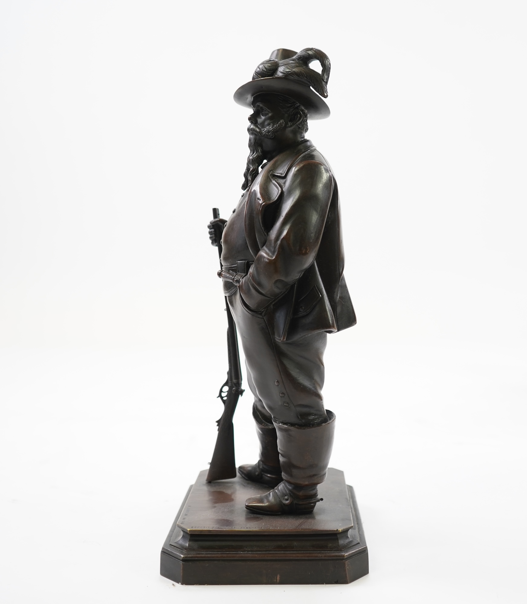 Antonio Pandiani (1838-1928). A bronze study of Victor Emmanuel II of Italy